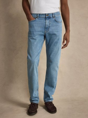 John Henric Men's Hellblau Jeans Slim Fit Size 33