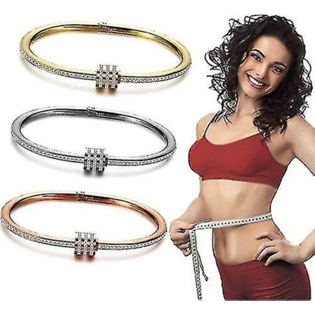 Titanium Ion Therapy Armband i rostfritt stål (guld)