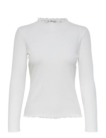 Onlemma L/S High Neck Top Noos Jrs White ONLY