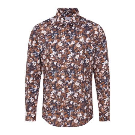 Seidensticker Business Shirt Slim , Bruin , Heren , Maat: 3XL