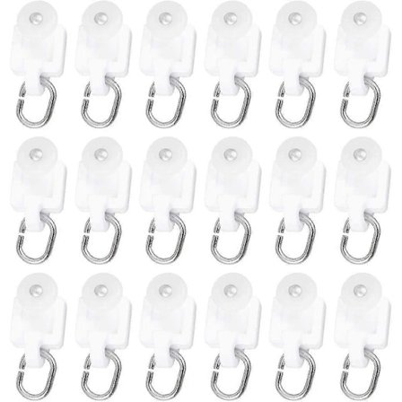 Gardinskinne Glide Hjul Ruller Gardin Lydløs Hjul Ruller Hængsel Kugle Trinse 50 stk (2,4 X 1,5 X 1 cm)