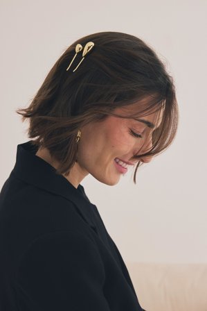 NA-KD 2-Pack Hair Pins - Hår-accessories - Guld - One Size