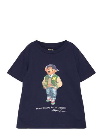 Polo Bear Cotton Jersey Tee Tops T-shirts Short-sleeved Navy Ralph Lauren Kids