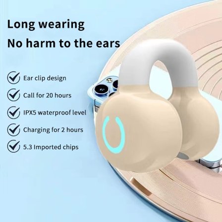 Trådlösa Hörlurar Clip Öra Brusreducerande Hörlurar