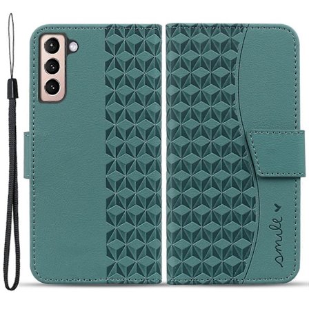 For Samsung Galaxy S23+ Deksel Preget PU Lær Lommebok Stativ Smartphone Deksel