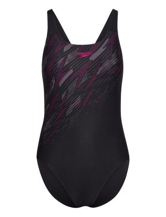 Womens Hyperboom Placement Muscleback Black Speedo