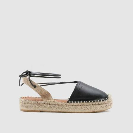 Alohas, Cristinas Espadrilles Zwart, Dames, Maat:37 EU,leer