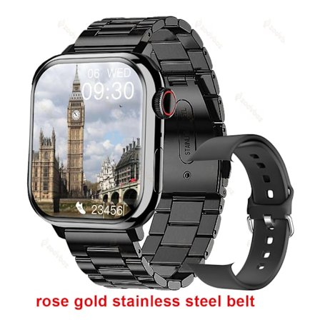 Ny Smart Watch Män Kvinnor för apple Series Watch 9 Alltid på Display Kroppstemperatur BT Samtal NFC Smartwatch för apple Android