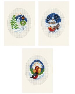 Broderikit Kort Julen 3-pack