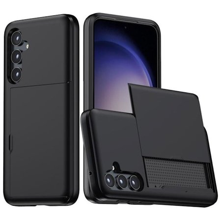 Samsung Galaxy A55 5G Skal Hybrid med Kortfack Svart