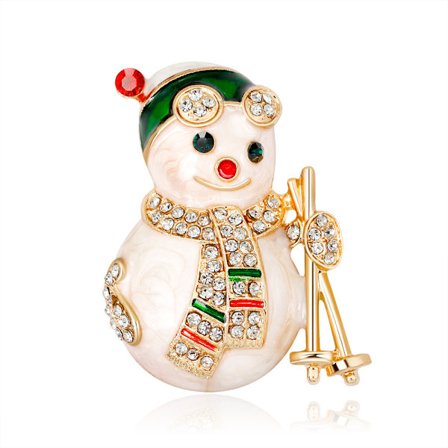 Mode tecknad Noël bonhomme de neige broche, cadeaux de Noël polyvalent, cadeaux de Noël