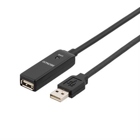 Deltaco USB2-EX5M - USB-forlengelseskabel - USB til USB - 5 m