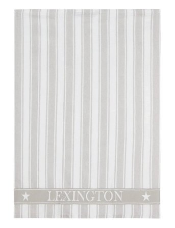 Lexington Home Icons Cotton Twill Waffle Striped Kitchen Towel - Grey - 50X70