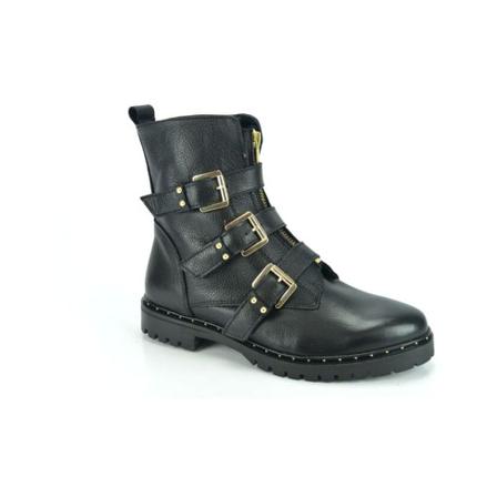 Tango, Bikerboot 3 Gespen Zwart, Dames, Maat:40 EU