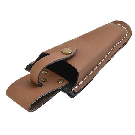Fodral för sekatör, läderförvaring, användbar verktygsväska, bärbar lätt verktygsväska, läder ljusbrun AMP