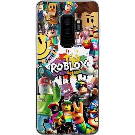 Kompatibelt Mobilskal till Samsung Samsung Galaxy S9+ Roblox graffiti-kollage med färgglada karaktärer, livliga mönster och energiska element i en