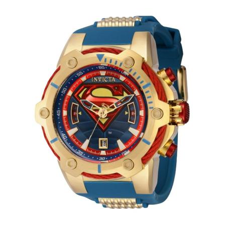 Invicta Watches, DC Comics - Superman 41182 Quartz Herenhorloge - 53mm Geel, Heren, Maat:ONE Size