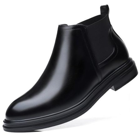 Herr Casual Pull On Chelsea Boot Walking Waterproof Dress Boots Svart 47