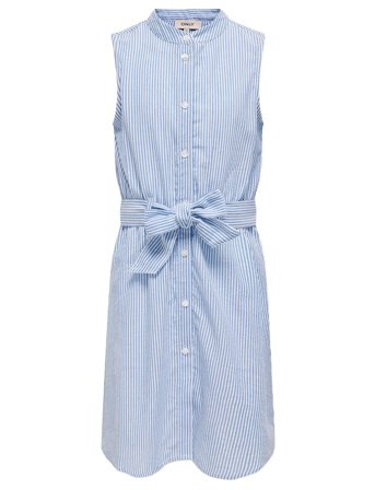 Kids Only Kogsmilla S/L Belt Dress Wvn - Blue - 158