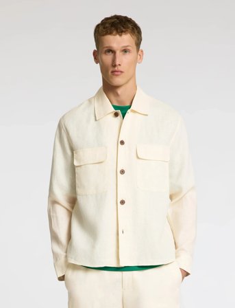 Selected Slhrelaxed-Wyatt Linen Overshirt - Cream - 50