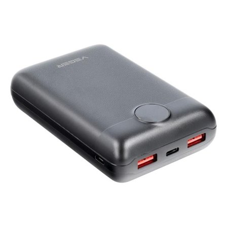 VEGER Powerbank 20000 mAh PD QC 3.0 2A 22.5W S20 - Svart