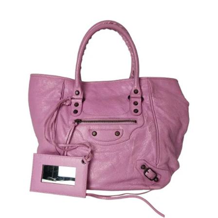 Balenciaga Vintage, Pre-owned Leather handbags Roze, Dames, Maat:ONE Size,Canvas