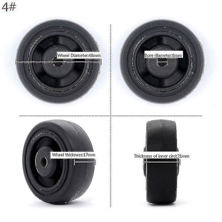 1 stk. Plast Drejelige Hjul Bagage - Roterende Hjul Kuffert Udskiftning Hjul Dele (sæt med 4)
