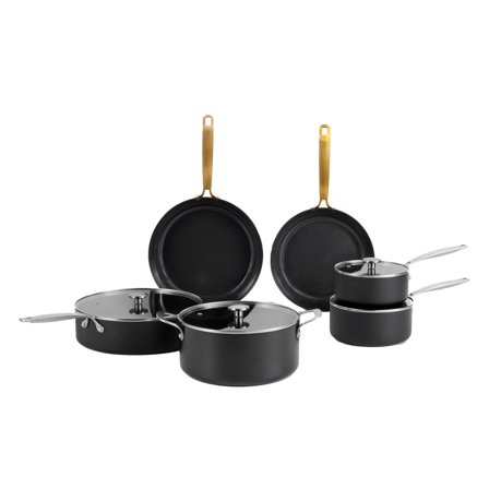 Combekk Stegepande- og kasserollesæt 10 dele, sort | KitchenOne