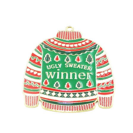 Julesweater Grim Sweater Medalje Julestil Halskæde Pris Hædersbevisning Konkurrencemedaljer Ornament til Konkurrencefest Bedste Grimme Julesweater 