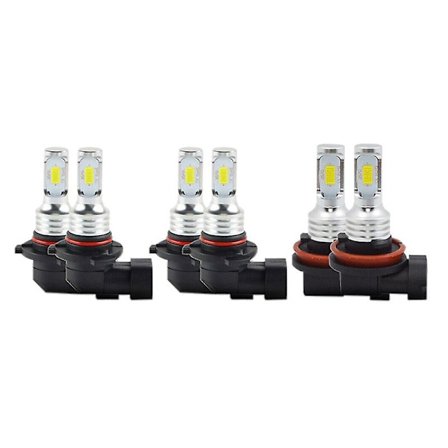 6X Combo LED-ajovalot Polttimo Sumuvalo H11 9006 9005 HID