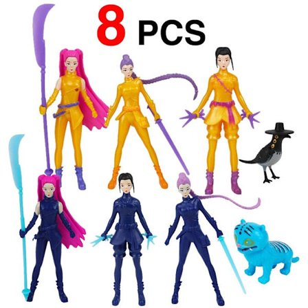 K-pop Demon Hunters Actionfigurer: Derpys, Tiger, Rumi, Mira, Zoey - Perfekt gave til fans!