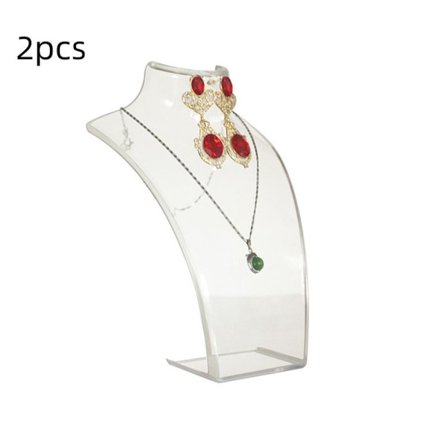 2 kpl kaulakorutelineen näyttöteline läpinäkyvä