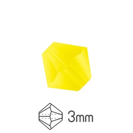 Fasetterade Preciosa pärlor, bicones, 3mm, Matt Citrine, 50st