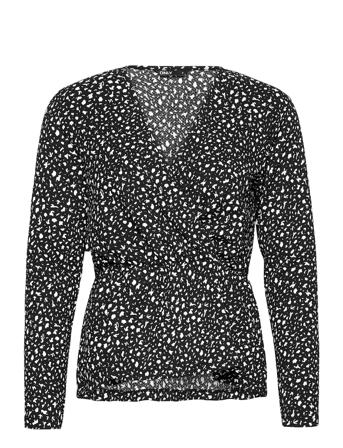 Onlzille Naya L/S Fix Wrap Top Jrs Black ONLY