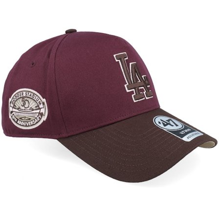 47 Brand - MLB Rot adjustable Cap - Los Angeles Dodgers Sure Shot Tt Cotton Mvp Dt Dark Maroon/Brown A-Frame Adjustable @ Hatstore