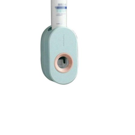 Automatisk tandkrämsdispenser Badrum Väggmonterad Hylla Tandborsthållare Himmelsblå