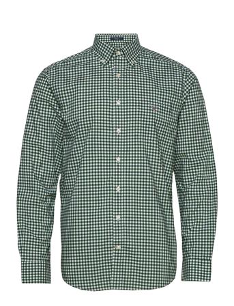 Reg Broadcloth Gingham Bd Skjorte Casual Grøn GANT