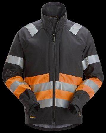 Snickers Workwear 1534-0455 Jacka varsel, svart/orange Svart/orange, Kläder