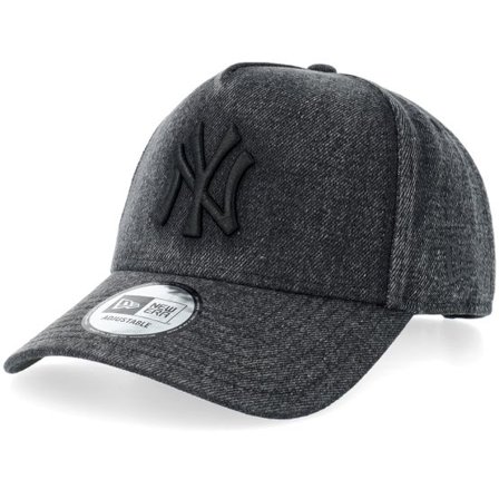 New Era - MLB Svart adjustable Keps - New York Yankees Denim Washed Black A-Frame Adjustable @ Hatstore