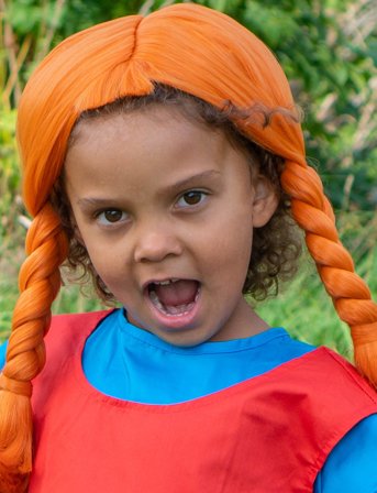 Pippi Langstrømpe Pippi Peruk - Orange - ONE SIZE
