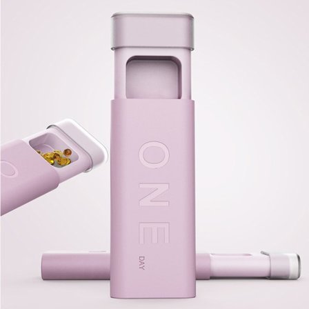 Lääkelaatikko Kannettava annostelulaatikko Suljettu annostelija Pinkki