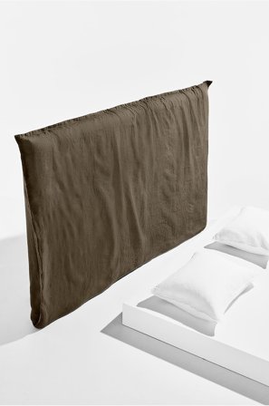 Pastill - Sängynpäädyn päällinen Lou, ranskalaista pellavaa - Ruskea - Sängynpäädyn päälliset - 90 - - Homeroom