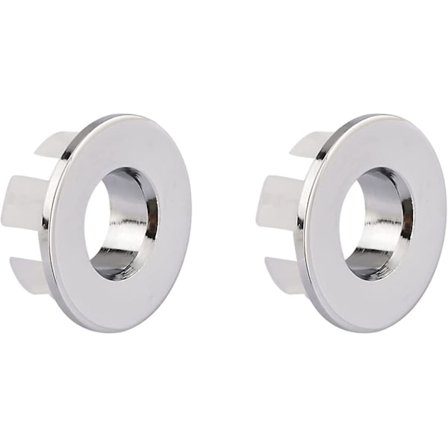 Vaskeskål Trim Sink Overflow Hood Messingindsats Kromhul Rund Prop 2 Stykker