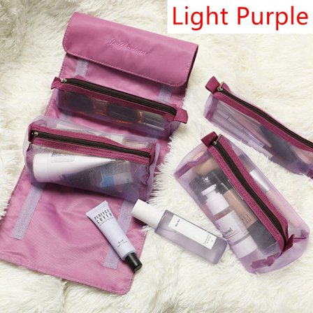 Mordely Vikbar sminkväska Mesh Pouch LIGHT PURPLE