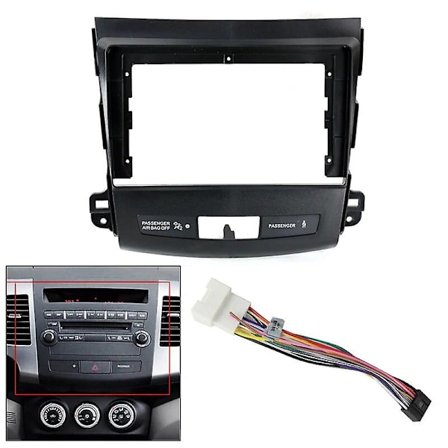 For Mitsubishi Outlander 2 2005 - 2011 Bilradio Dashbord Panel Ramme Strømkabel Canbus