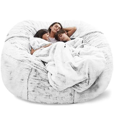 Multifunksjonell sittesekk stol sittesekk trekk (uten fyll) lys hvit? 130*60cm