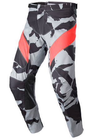 Pantaloni Motocross Alpinestars Racer Tactical Camo gri Cast/roșu Mars 30