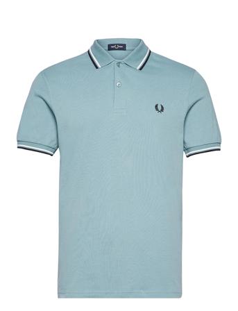 Twin Tipped Fp Shirt Polos Short-sleeved Blå Fred Perry