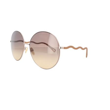 Chloé Solbriller CH 0055 Brun, Dame Solbriller, Størrelse: ONE Size