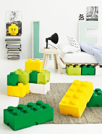 LEGO STORAGE Lego Storage Brick 8 - Yellow - Yellow - ONE SIZE
